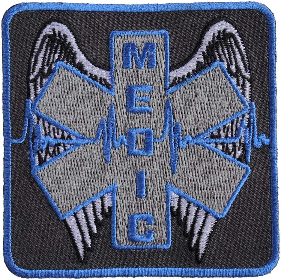 Winged Medic Patch - 3x3 inch - Embroidered Patch Appliqué Craft Supply