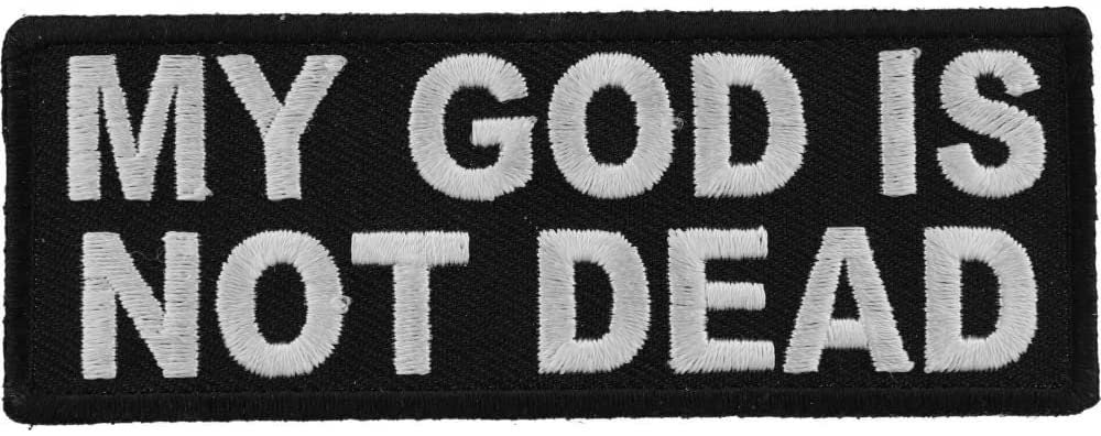 My God is Not Dead Patches - 4x1.5 inch – Christian Embroidered Patch Appliqué Craft Supply