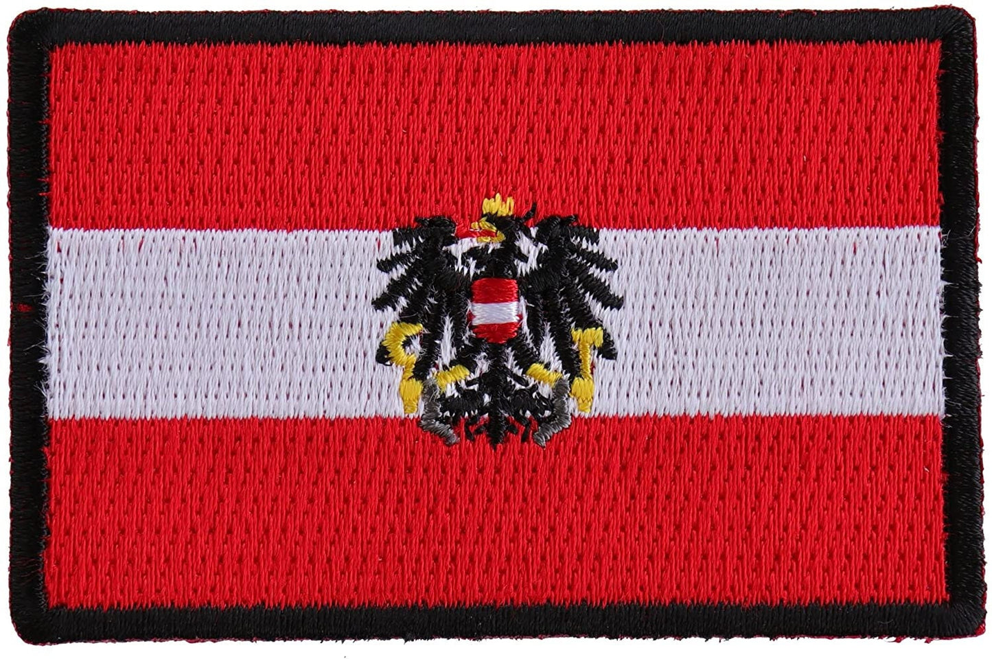 Austrian Flag Patch Austria - 3x2 inch. - Motorcycle Embroidered Patch Appliqué Craft Supply