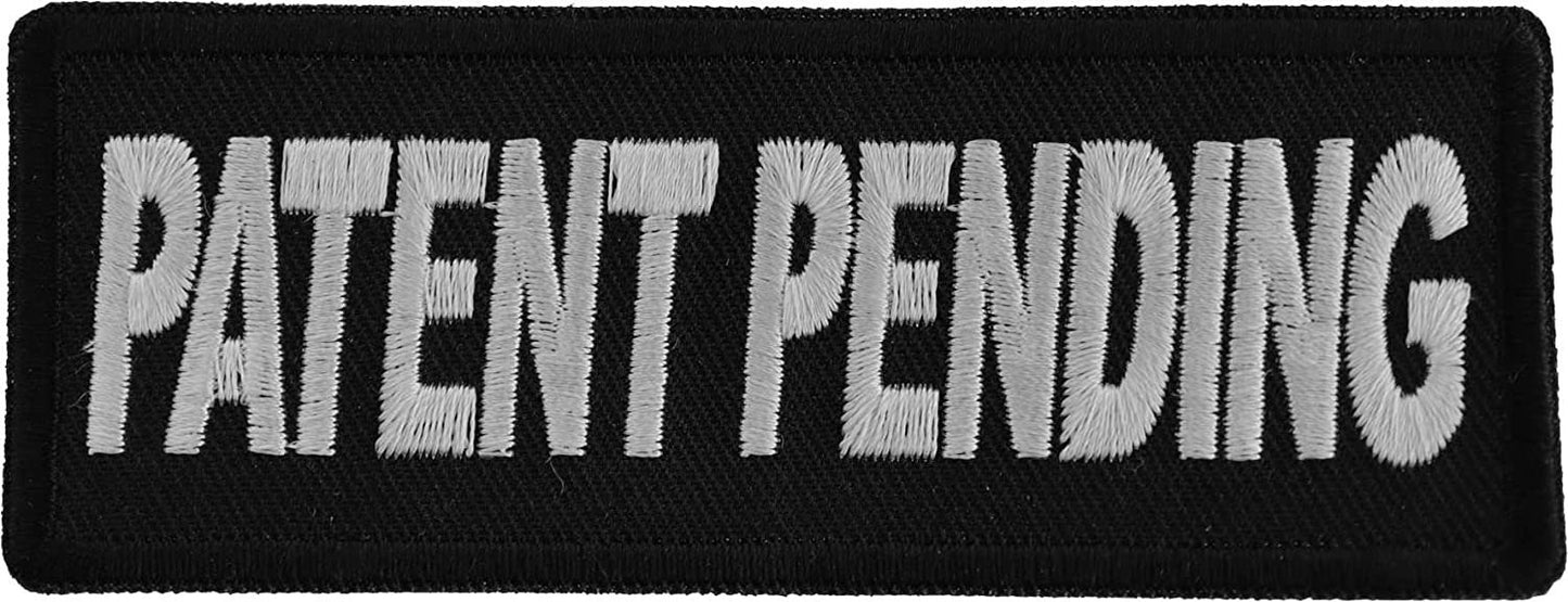 Patent Pending Patch - 4x1.5 inch – Motorcycle Embroidered Patch Appliqué Craft Supply