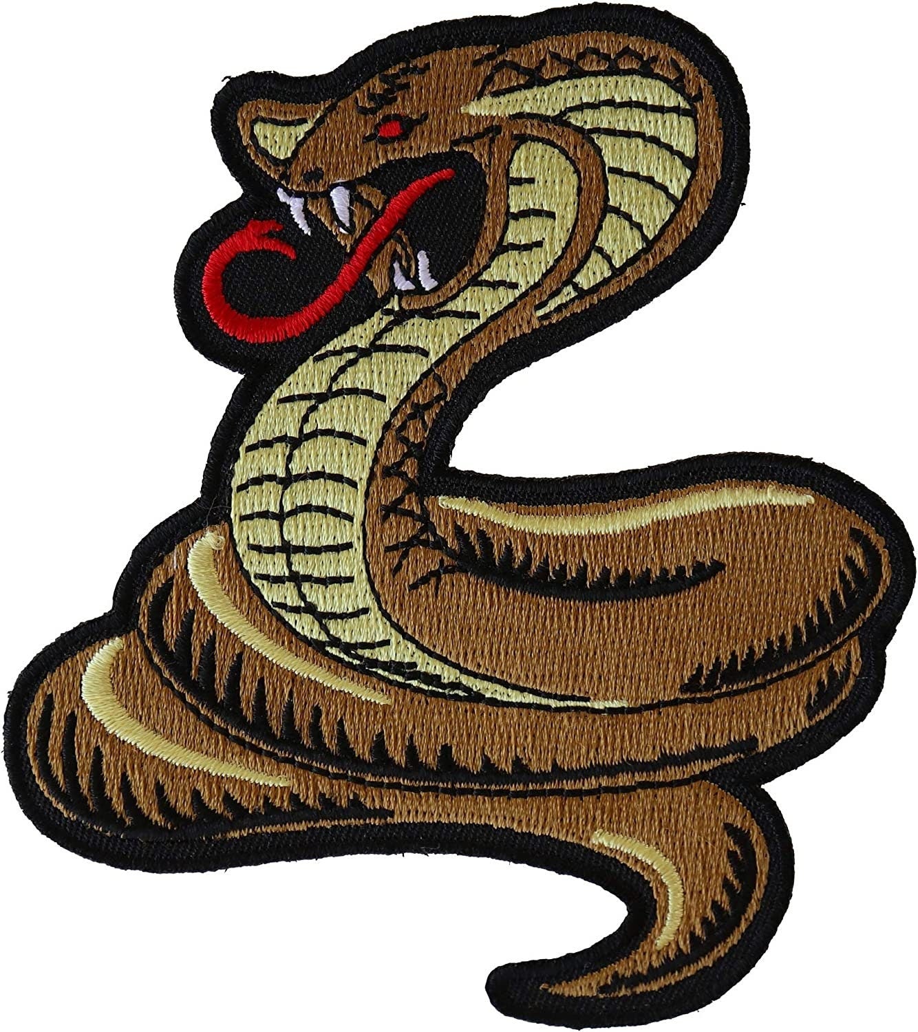 Cobra Patch Snake - 3.5x4 inch – Motorcycle Embroidered Patch Appliqué Craft Supply