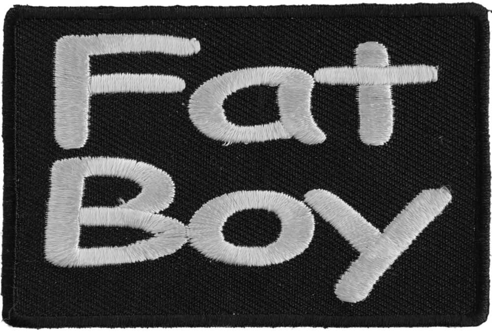 Fat Boy Patch - 3x2 inch – Funny Embroidered Patch Appliqué Craft Supply
