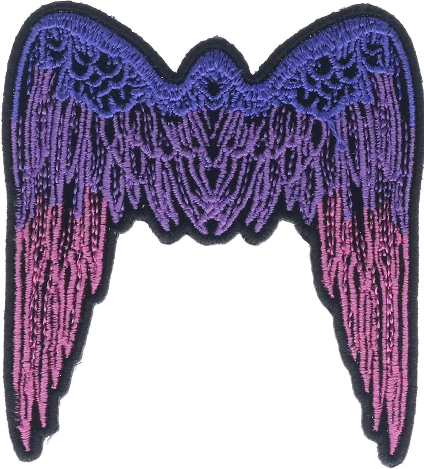 Pink Purple Fallen Angel Wings Patch - 2.75x3 inch – Motorcycle Embroidered Patch Appliqué Craft Supply