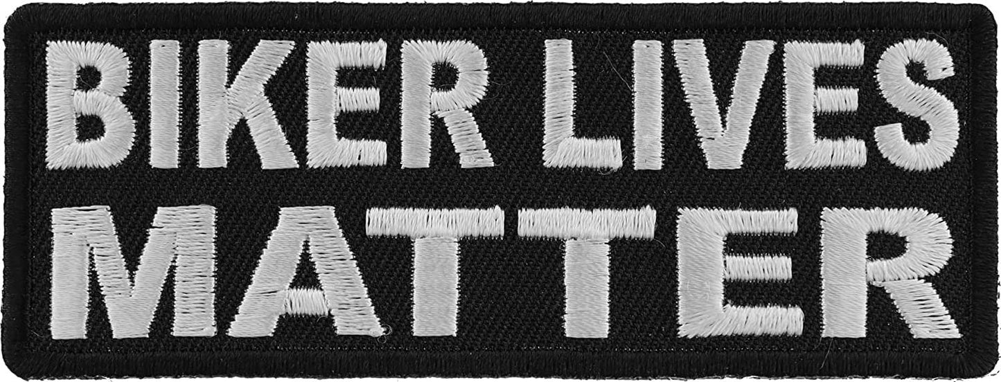 Biker Lives Matter Patch - 4x1.5 inch – Biker Embroidered Patch Appliqué Craft Supply