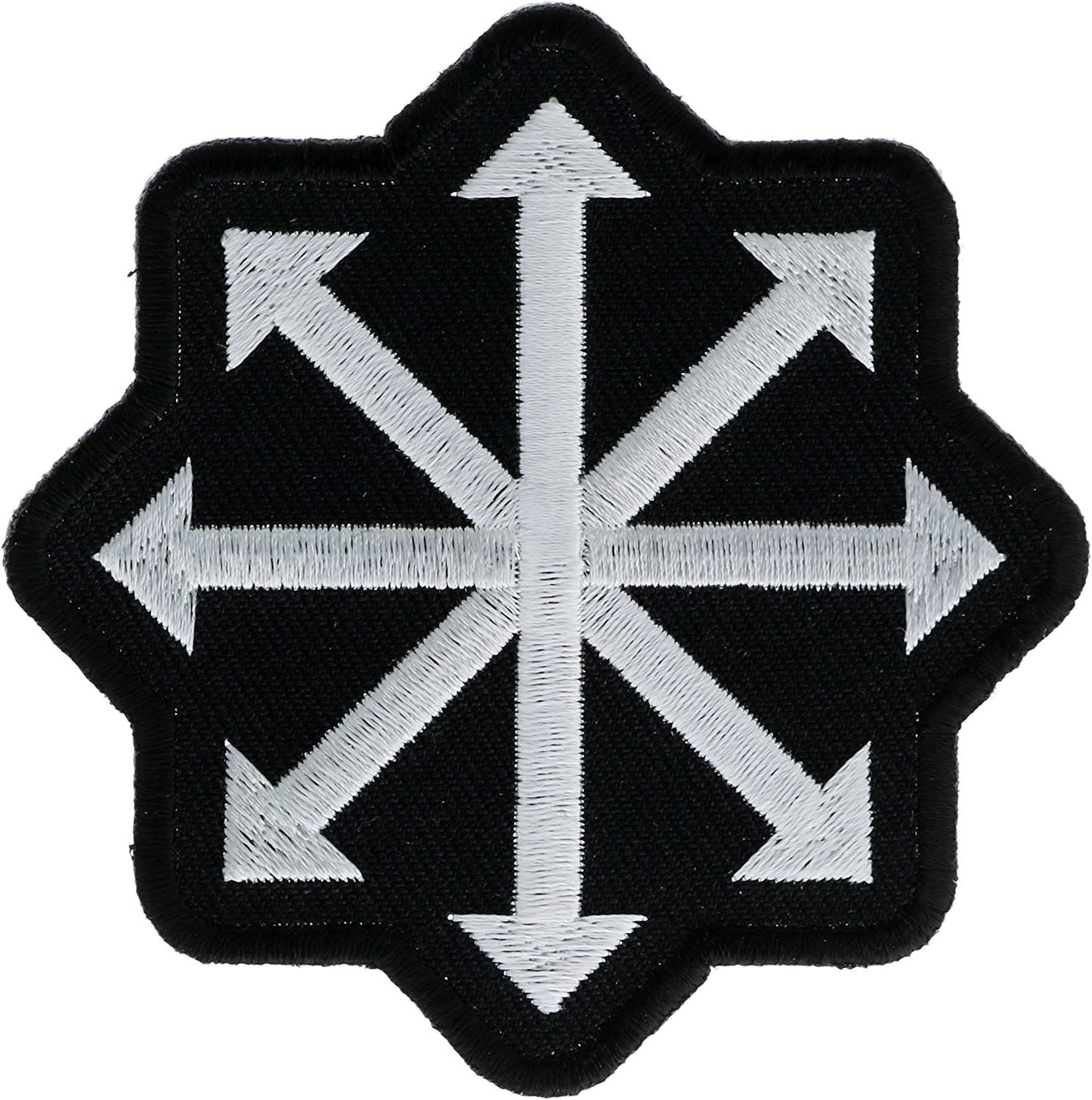 Chaos Arrows Iron on Novelty Patch - 3x3 inch – Funny Embroidered Patch Appliqué Craft Supply