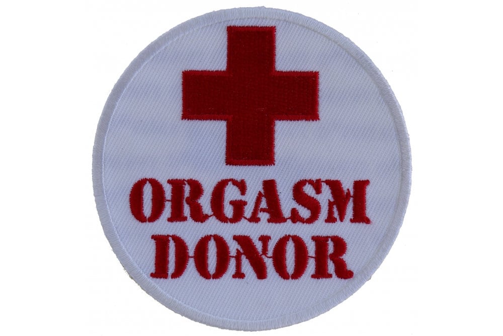 Orgasm Donor Medic Cross Patch - 3x3 inch – Funny Embroidered Patch Appliqué Craft Supply