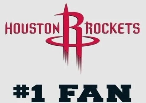 Officially Licensed HOUSTON ROCKETS #1 FAN Multi-Use Decal - Houston Rockets Basketball Vinyl Decal Sticker Car Truck Window Craft Supply