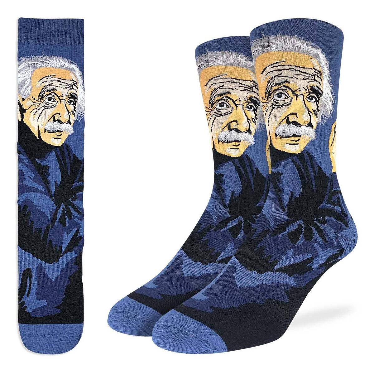 ALBERT EINSTEIN Thinking Crew Socks - Novelty Active Fit Socks - Men's Adult 8-12 Unisex - For Craft Costume Supply