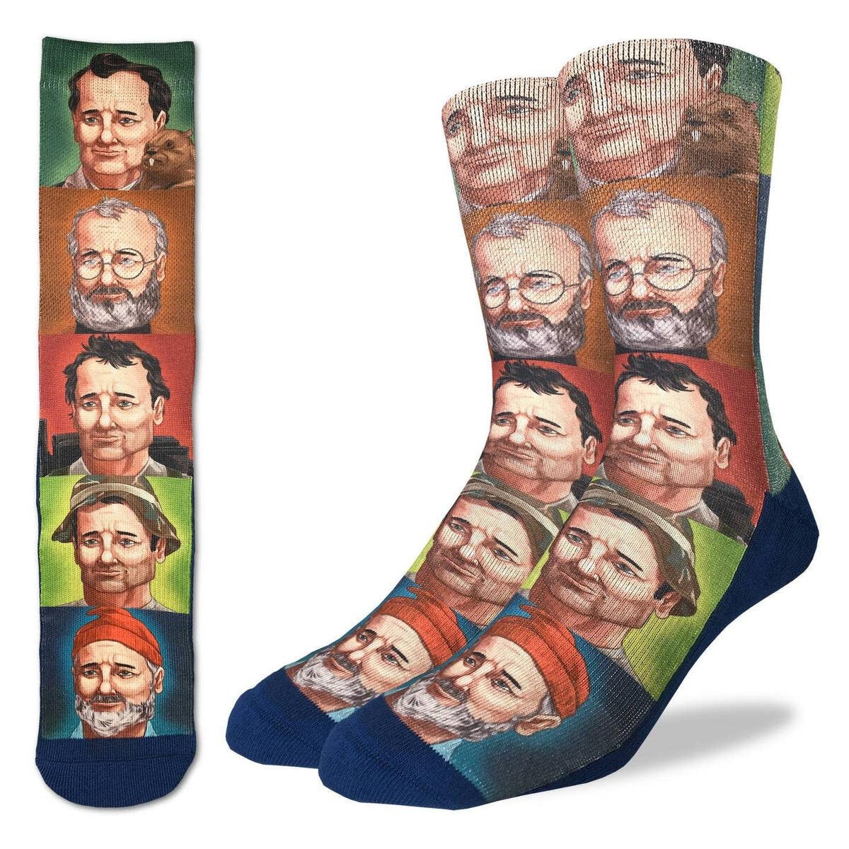 BILL MURRAY Crew Socks - Comedian Actor Novelty Active Fit Socks - Men's Adult 8-12 Unisex - For Craft Costume Supply