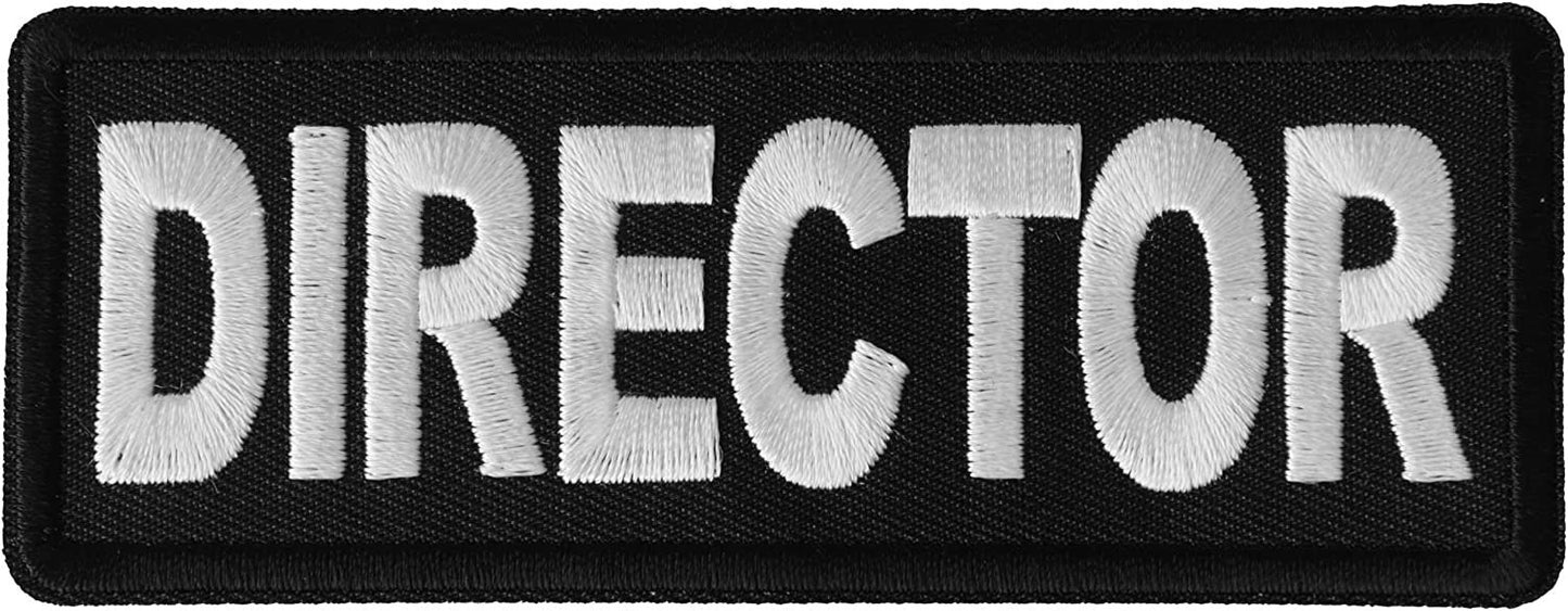 Director Patch - 4x1.5 inch – Motorcycle Embroidered Patch Appliqué Craft Supply