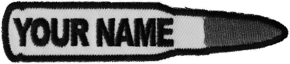 Your Name Bullet Patch - 4x1 inch - Biker Embroidered Patch Appliqué Craft Supply
