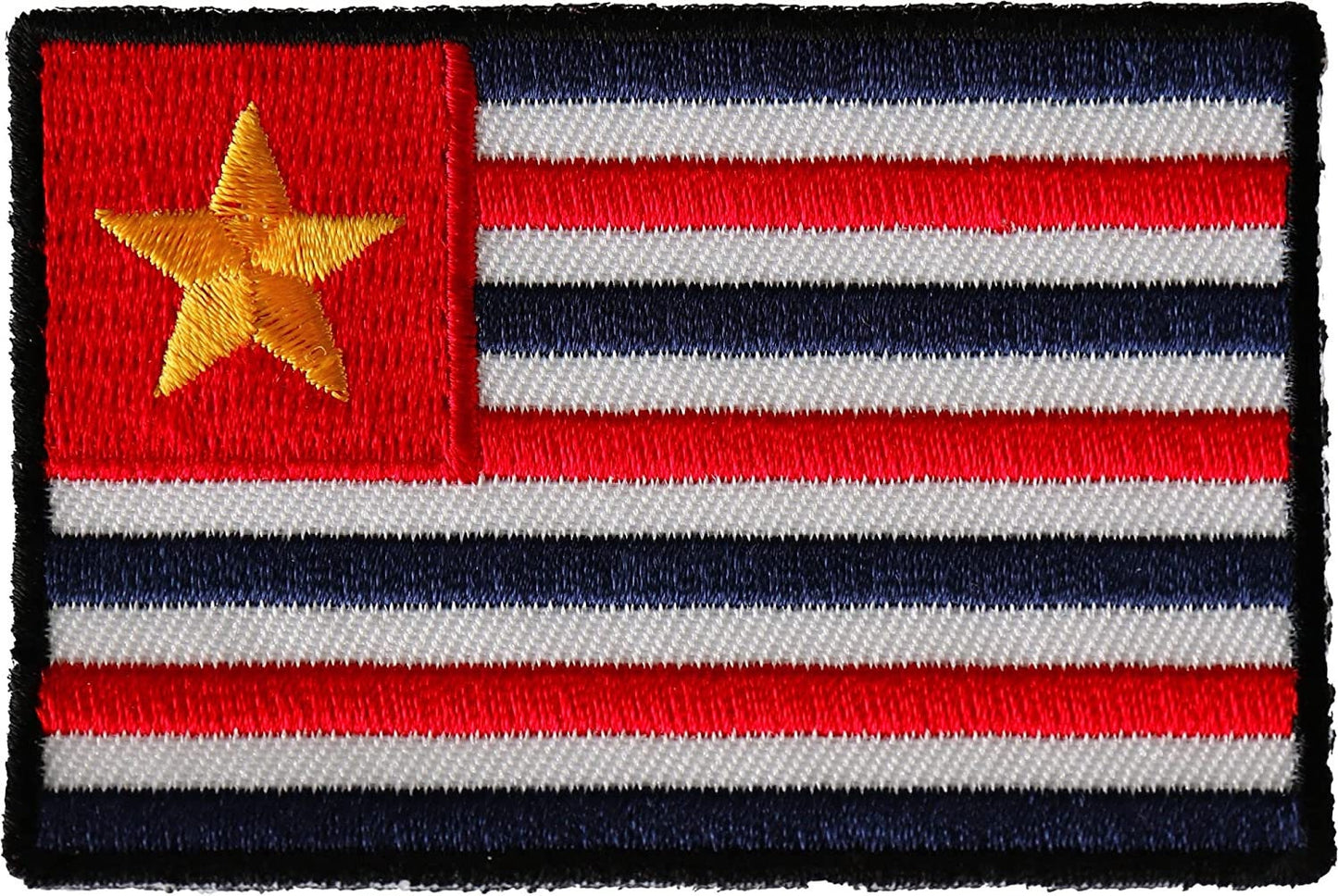Historical Louisiana Flag Iron on Patch - 3x2 inch - Motorcycle Embroidered Patch Appliqué Craft Supply