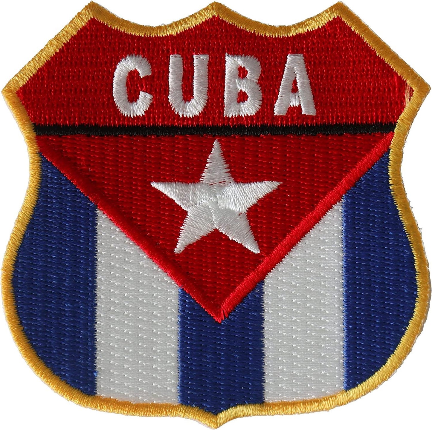 Cuba Shield Patch - 2.75x2.75 inch - Motorcycle Embroidered Patch Appliqué Craft Supply