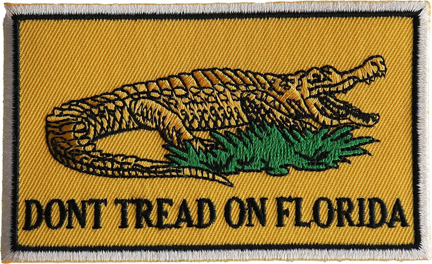 Don't Tread on Florida Flag Patch - 4x2.3 inch - Motorcycle Embroidered Patch Appliqué Craft Supply