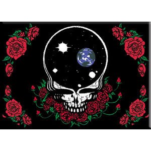 GRATEFUL DEAD Space Your Face & Roses Magnet - 2.5x3.5 Inch - Magnet for Refrigerators and Lockers - Rock Band Craft Supply