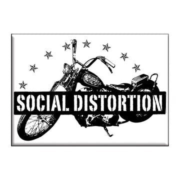 SOCIAL DISTORTION Motorcycle Stars Logo Magnet - 2.5x3.5 Inch - Magnet for Refrigerators and Lockers - Rock Band Craft Supply