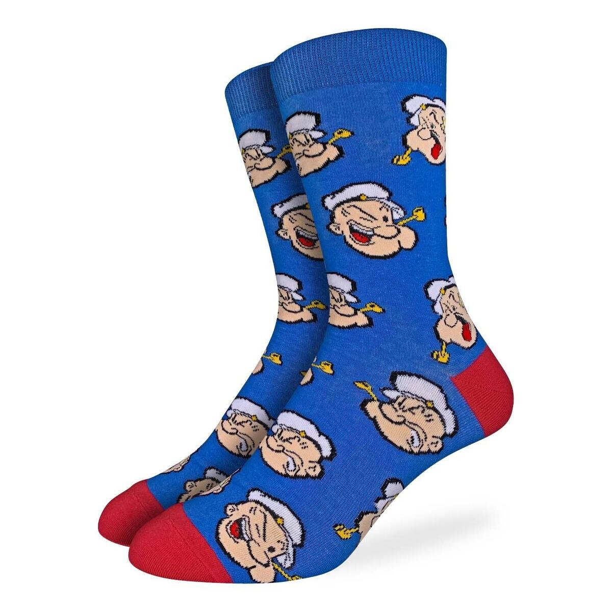 POPEYE Crew Socks - Cartoon Comic Officially Licensed Novelty Active Fit Socks - Men's Adult 8-12 Unisex - For Craft Costume Supply