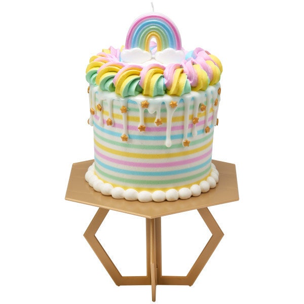 RAINBOW SHAPED Birthday Candle - Cupcake Birthday Cake Candle Pastel Rainbow Pride Cupcake Toppers for Party Decoration Craft Supply