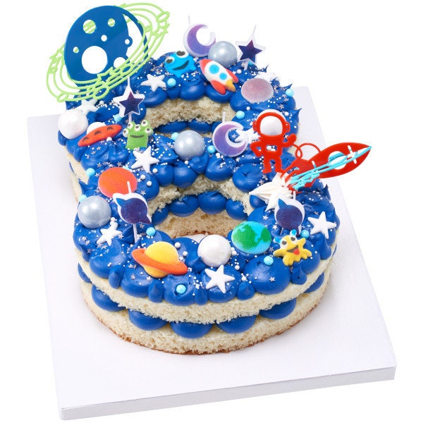 NIGHT SKIES Shaped Birthday Candles - Planets Sky Stars Moon Birthday Cake Candles Cupcake Toppers for Party Decoration Craft Supply