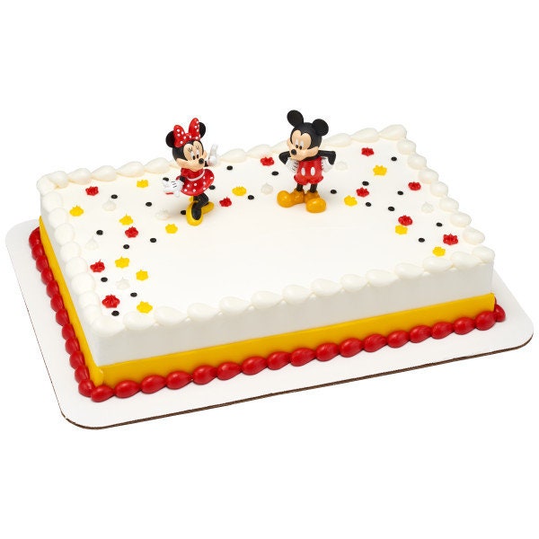 Mickey and Minnie Mouse Cake Topper - Mickey and Minnie Figures Disney Birthday Party Cake Decoration - Kids Birthday Decoset Craft Supply