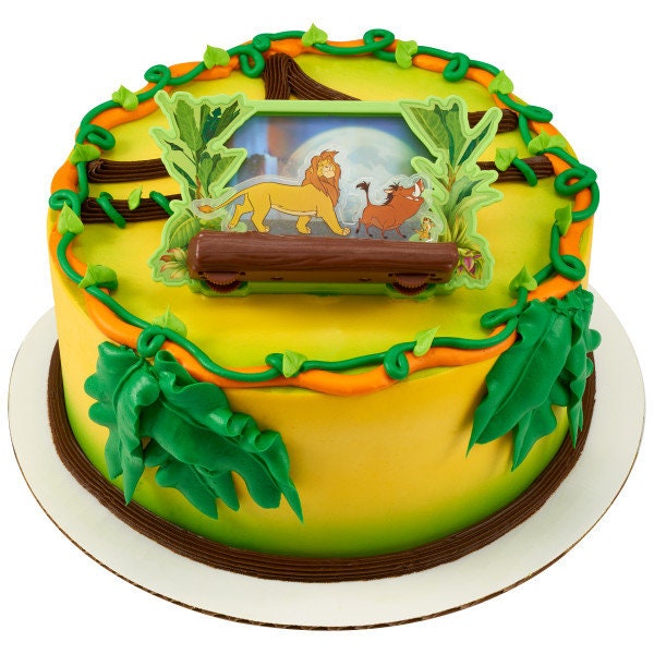 THE LION KING Circle of Life Cake Topper - Mufasa Simba Pumbaa Disney Birthday Party Cake Decoration - Kids Birthday Decoset Craft Supply