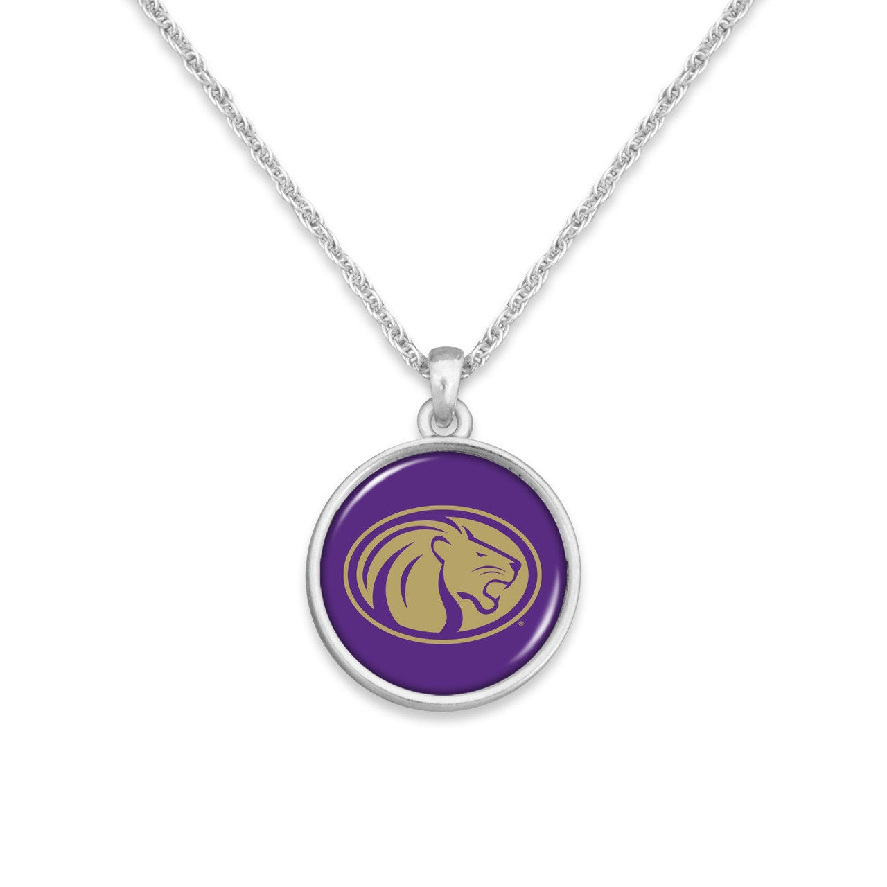 Officially Licensed NORTH ALABAMA LIONS Necklace - Pewter Charm Sterling Plated - University of Colorado
