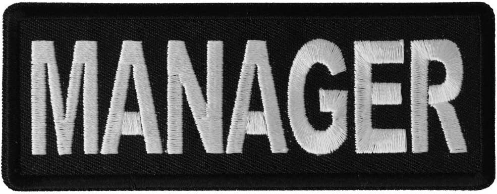 Manager Patch - 4x1.5 inch – Motorcycle Embroidered Patch Appliqué Craft Supply