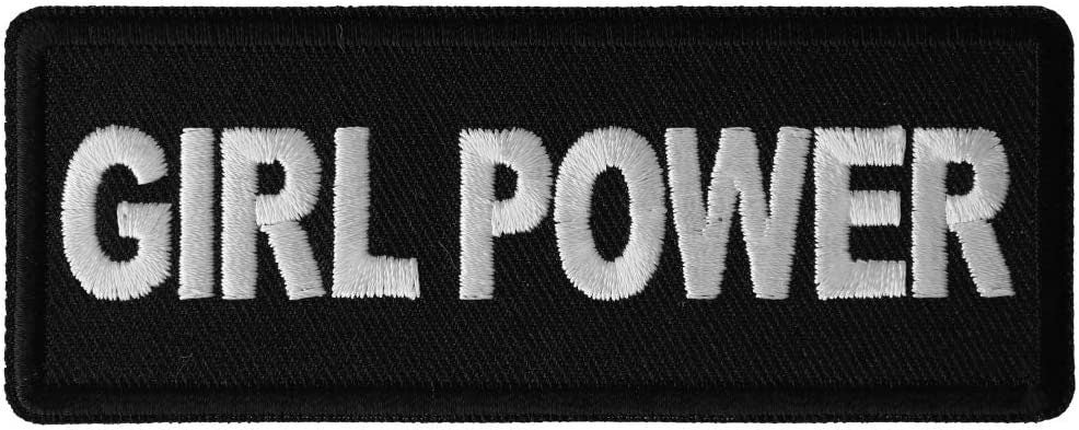Girl Power Patch - 4x1.5 inch - Motorcycle Embroidered Patch Appliqué Craft Supply