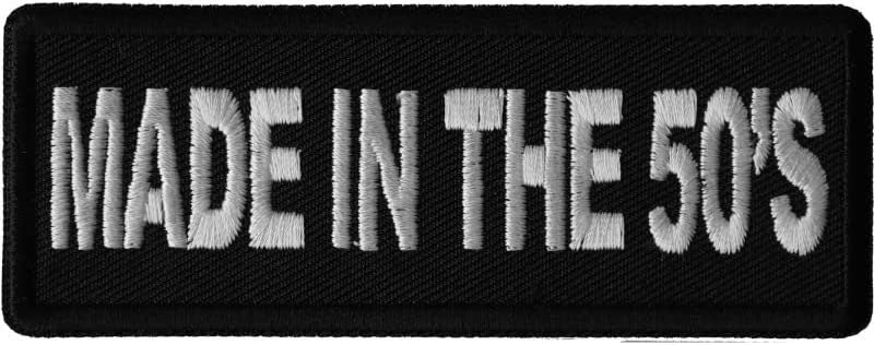 Made in The 50s Patch - 4x1.5 inch - Motorcycle Embroidered Patch Appliqué Craft Supply