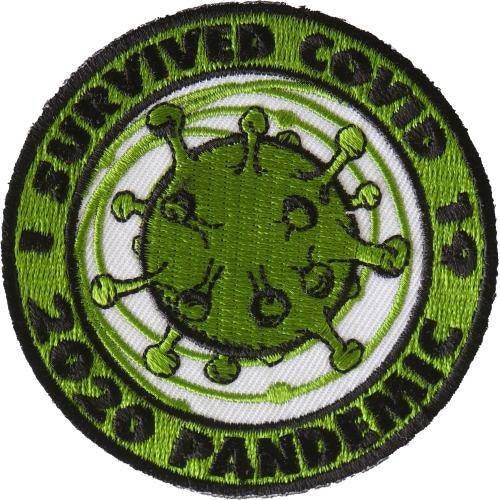 I Survived Covid 19 Coronavirus Pandemic Patch - 3x3 inch - Motorcycle Embroidered Patch Appliqué Craft Supply