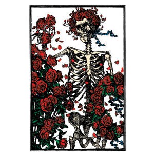 GRATEFUL DEAD Skeleton Roses Magnet - 2.5x3.5 Inch - Magnet for Refrigerators and Lockers - Rock Band Craft Supply