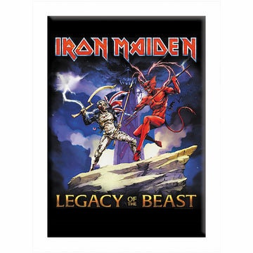IRON MAIDEN Legacy of the Beast Magnet - 2.5x3.5 Inch - Magnet for Refrigerators and Lockers - Rock Band Craft Supply