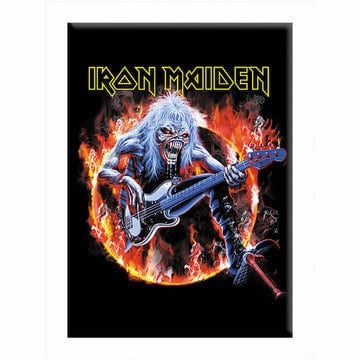 IRON MAIDEN Ring of Fire Magnet - 2.5x3.5 Inch - Magnet for Refrigerators and Lockers - Rock Band Craft Supply
