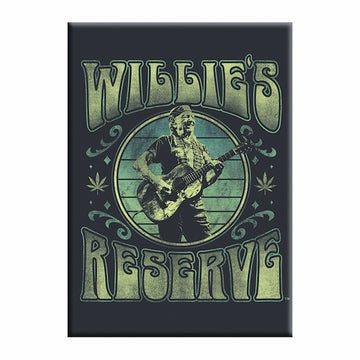 WILLIE NELSON Willie's Reserve Guitar Magnet - 2.5x3.5 Inch - Magnet for Refrigerators and Lockers - Country Music Fame