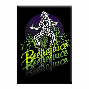 BEETLEJUICE 3 Times Magnet - 2.5x3.5 Inch - Movie Tim Burton Michael Keaton Magnet for Refrigerators and Lockers