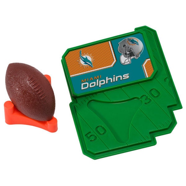MIAMI DOLPHINS Cake Topper NFL Football Tee Field - Miami Dolphins Football Cake Decoration Topper Decoset Birthday Craft Supply