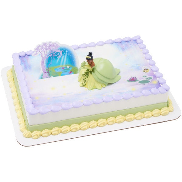 Disney Princess Tiana Cake Topper - Tiana kneeling Princess Frog Birthday Party Cake Decoration - Kids Birthday Decoset Craft Supply