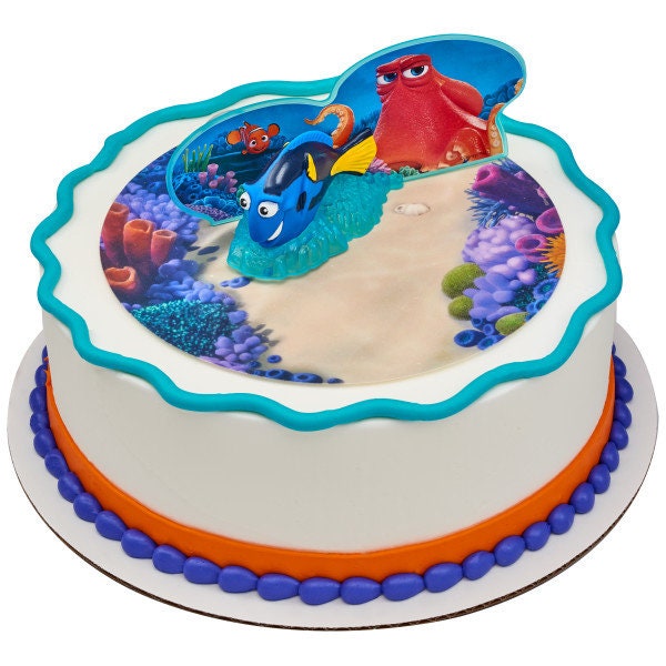 FINDING DORY Cake Topper - Fintastic Adventures Disney Pixar Finding Dory Birthday Party Cake Decoration - Kids Decoset Craft Supply