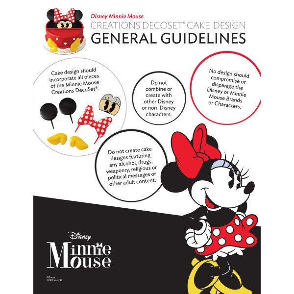 Minnie Mouse Creations Mickey Cake Topper - Create Minnie Mouse Disney Birthday Party Cake Decoration - Kids Birthday Decoset Craft Supply