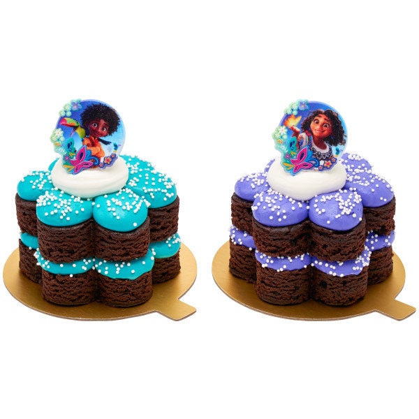 12 ENCANTO Cupcake Rings - Disney Movie Mirabel and Antonio - Cake Toppers Cupcake Cake Decoration Birthday Party Craft Supply