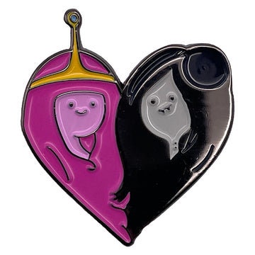 ADVENTURE TIME PB Marcy Lapel Pin - 1.25 Inch - Cartoon Network Adventure Time Princess Bubblegum Marcy Heart Bmo Jake Dog Craft Supply