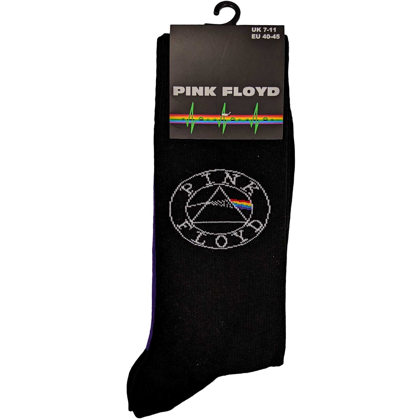 PINK FLOYD Socks - Pink Floyd Spectrum Sole Unisex Ankle Socks - Men's Adult 8-12 - Officially Licensed Craft Costume Supply