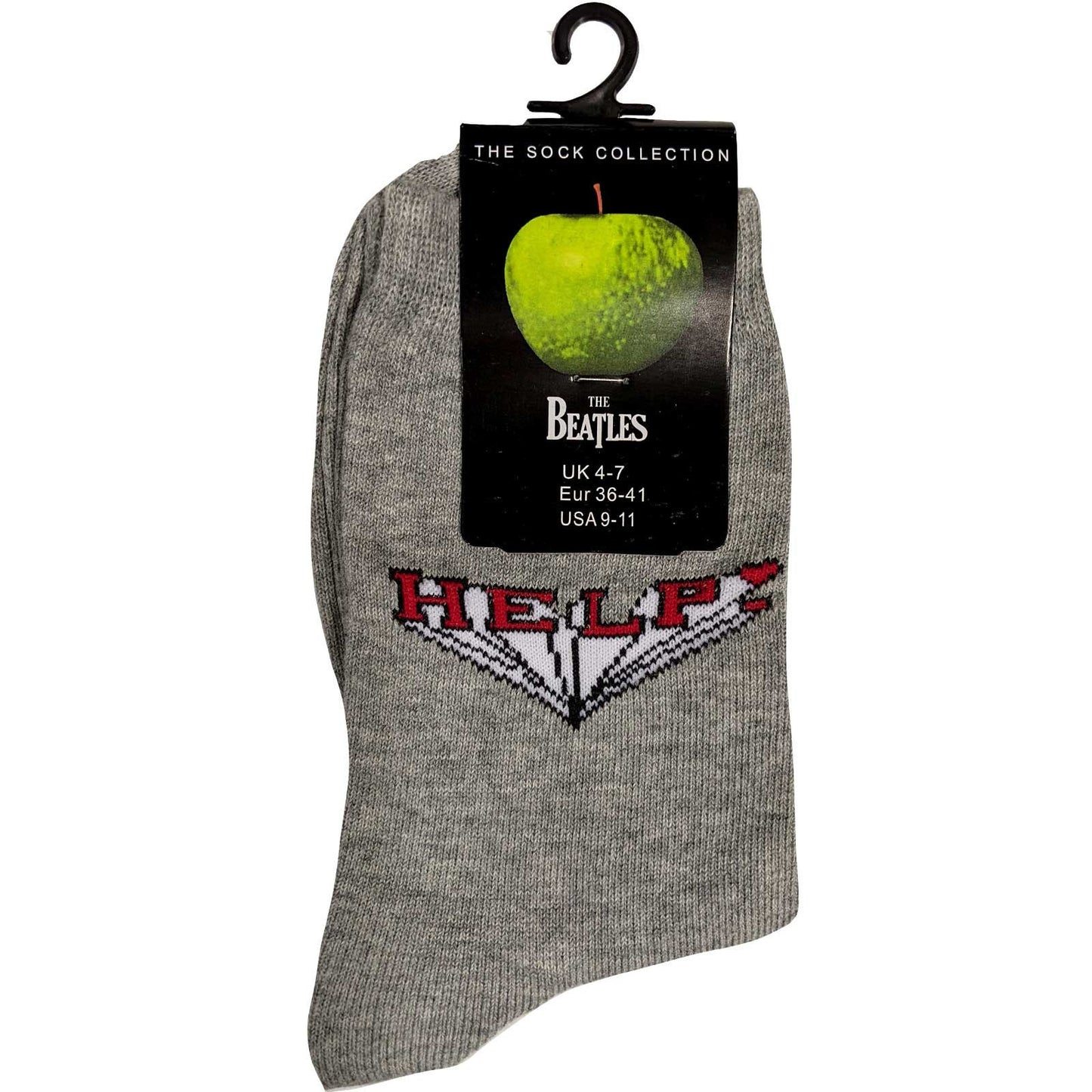 THE BEATLES Socks - Beatles Help Ankle Socks - Ladies Adult Size 6-9 - Officially Licensed Craft Costume Supply