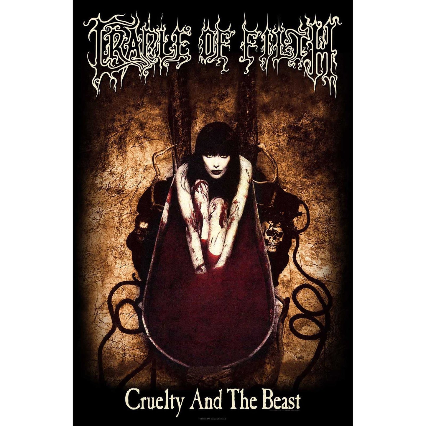 CRADLE OF FILTH Textile Poster Flag - Approx 41x28 Inch - Cradle Of Filth Cruelty And The Beast Textile Fabric Poster - Officially Licensed