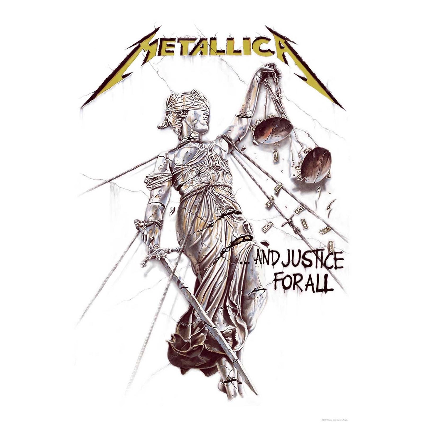 METALLICA Textile Poster Flag - Approx 41x28 Inch - Metallica Justice For All Textile Fabric Poster - Officially Licensed