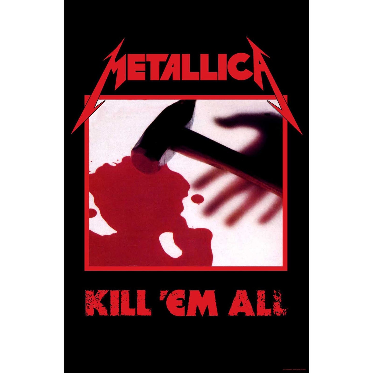 METALLICA Textile Poster Flag - Approx 41x28 Inch - Metallica Kill 'em all Textile Fabric Poster - Officially Licensed