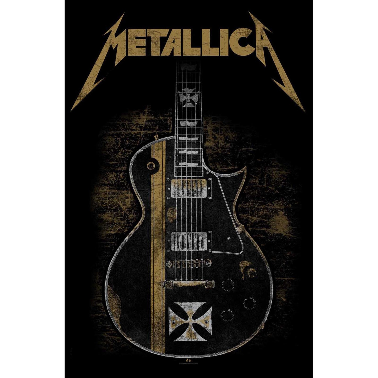 METALLICA Textile Poster Flag - Approx 41x28 Inch - Metallica Hetfield Guitar Textile Fabric Poster - Officially Licensed