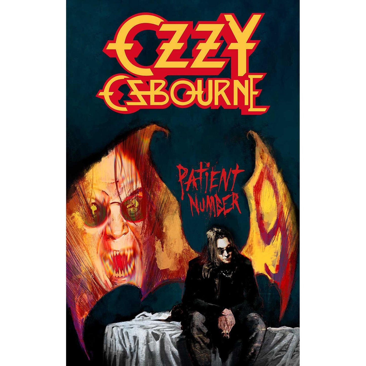 OZZY OSBOURNE Textile Poster Flag - Approx 41x28 Inch - Ozzy Osbourne Patient No.9 Textile Fabric Poster - Officially Licensed
