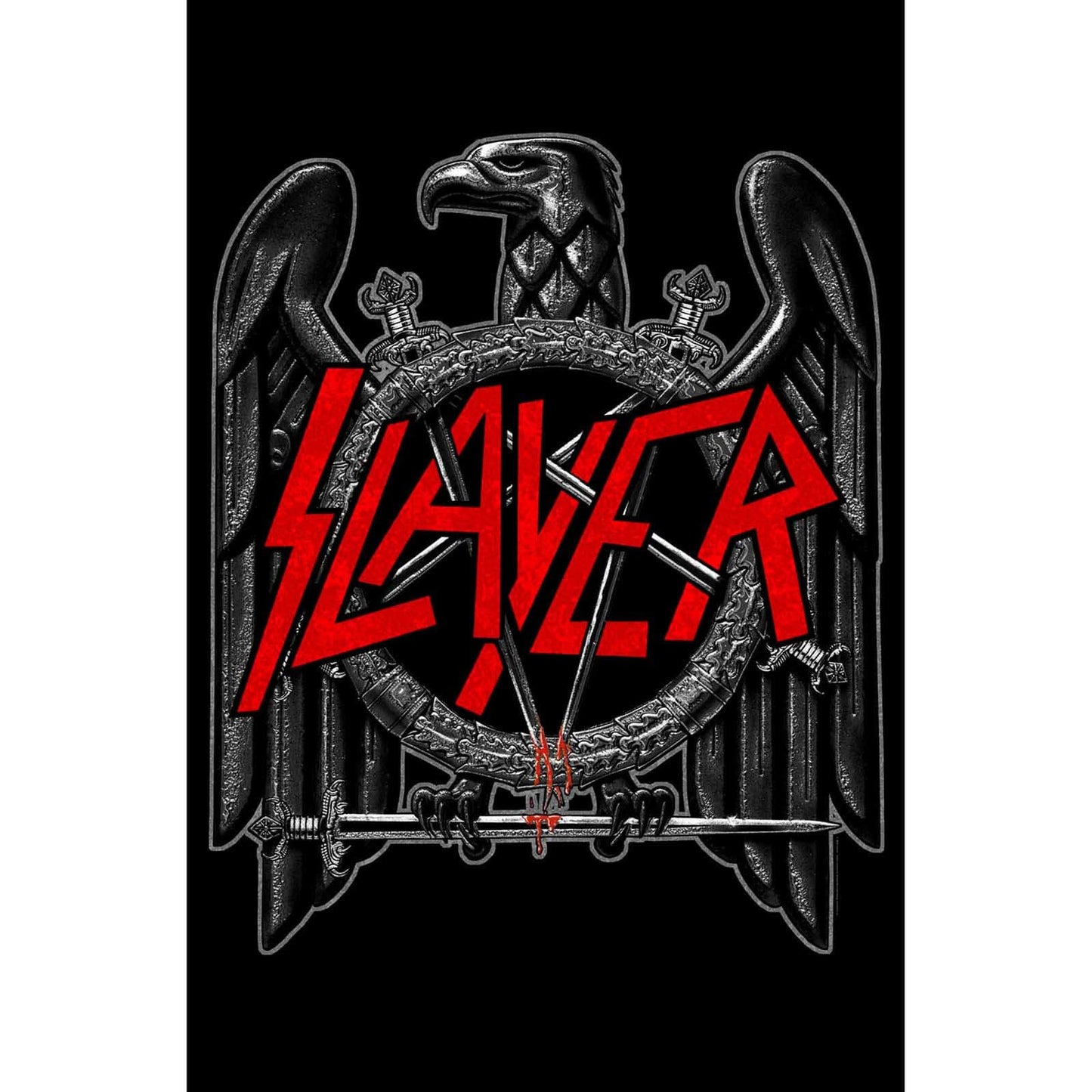 SLAYER Textile Poster Flag - Approx 41x28 Inch - Slayer Black Eagle Textile Fabric Poster - Officially Licensed