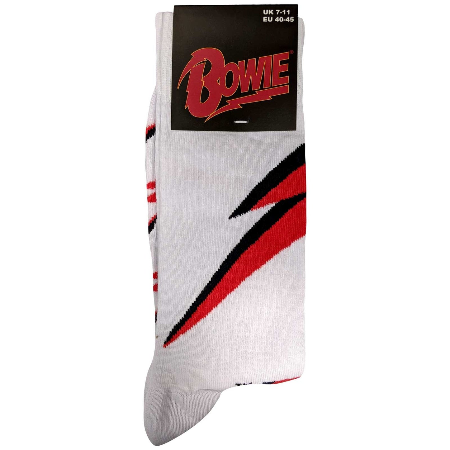 DAVID BOWIE Socks - David Bowie Lightning Flash Unisex Ankle Socks - Men's Adult 8-12 - Officially Licensed Craft Costume Supply